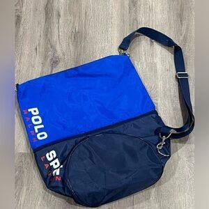 VTG Y2K Polo Ralph Lauren Sport Barrel Zip Backpack EUC Vintage PRL Color Block